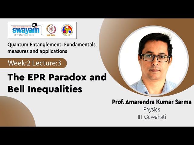 Lec 8: The EPR Paradox and Bell Inequalities