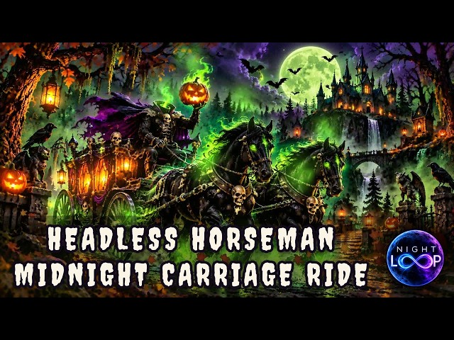 Headless Horseman's Midnight Carriage Ride 🎃 | Haunting Cello, Piano & Choir for Sleep | 8 Hours