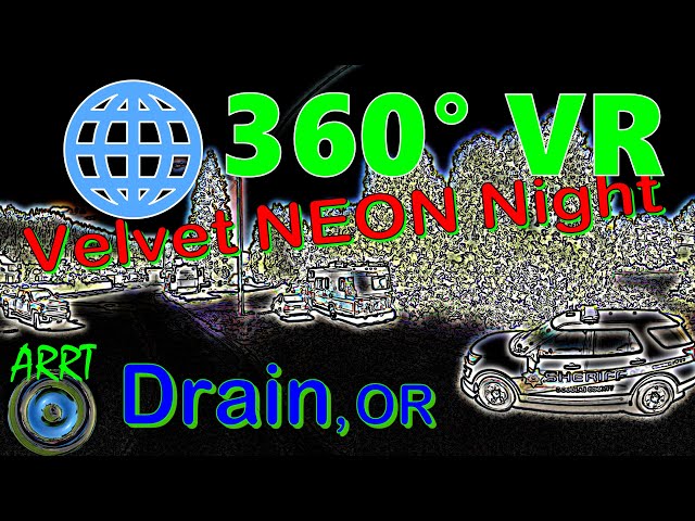 VR 🌐360° SPHERICAL ~  Velvet NEON Night ~  Drain, OR ~ Full Tour ~ for Headset or Phone/Pad