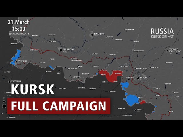 Ukraine Invasion of Russia: Kursk Attack – Every Day [AUG 6 2024 - MAR 21 2025]