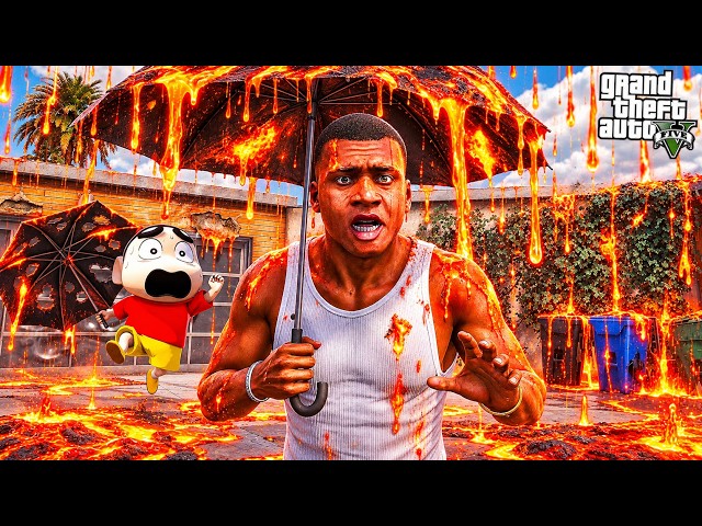 Shinchan & Franklin SURVIVED the HARDEST LAVA RAIN 🌋😱 | GTA 5 Malayalam