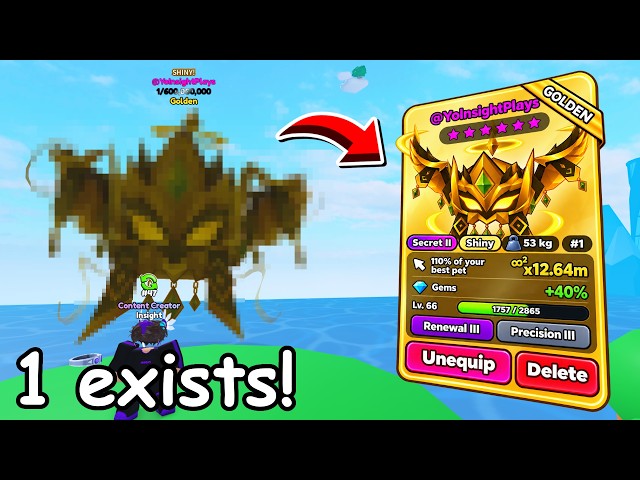 I Got My FIRST 1 of 1 Pet In Roblox Tap Simulator Reborn.. (1 exist)