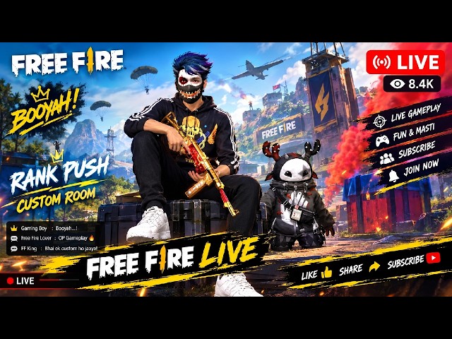 #freefire live 🥂🐺