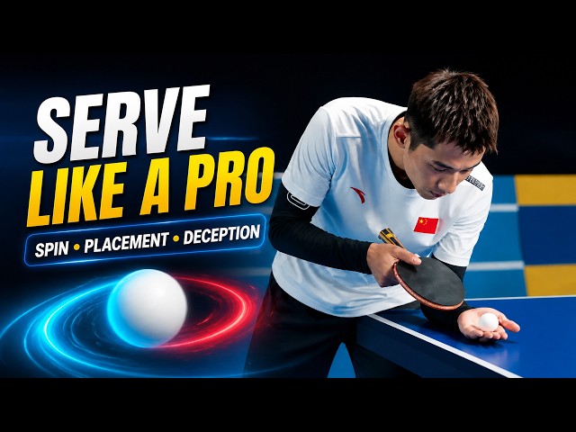 Zhang Jike’s Table Tennis Serve Tutorial: Spin, Placement & Disguise #TableTennis