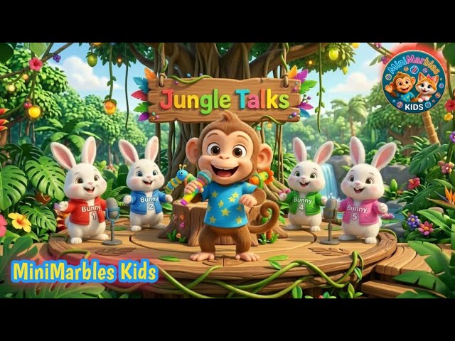 Milo & Bunny's||Jungle Talk! 🐒 | Funny Kids Podcast | MiniMarbles Kids