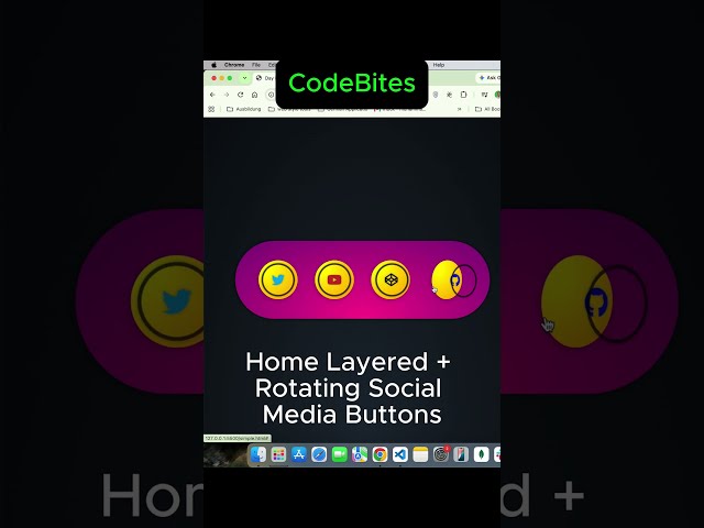 Layered Social Media Buttons That Rotate 🔥 | HTML & CSS