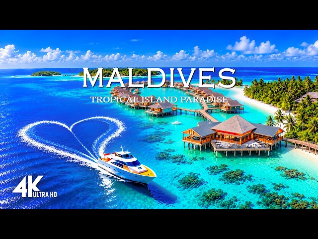 [4K 60FPS] MALDIVES DRONE 🇲🇻 – Deep House Summer Mix 💙 | Tropical Island Paradise