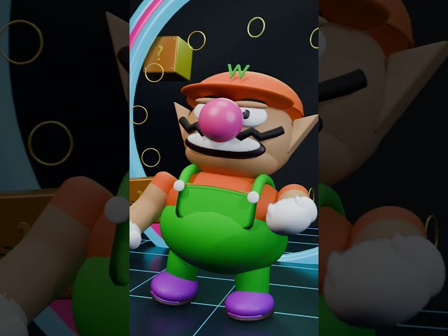Wawario & Wawaluigi 3d edit #memes #animation #wawario