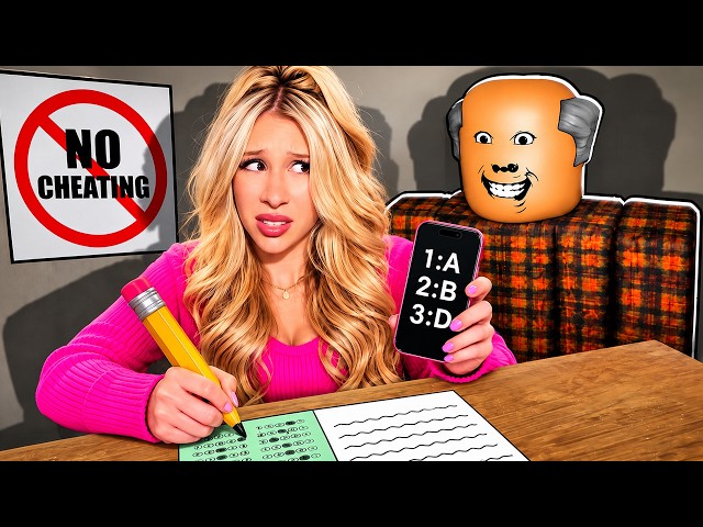 I CHEATED DURING MY TEST in ROBLOX…