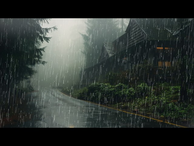 Heavy Rain & Thunder Sounds for Sleeping - Deep Sleep, Relax and Study, White Noise