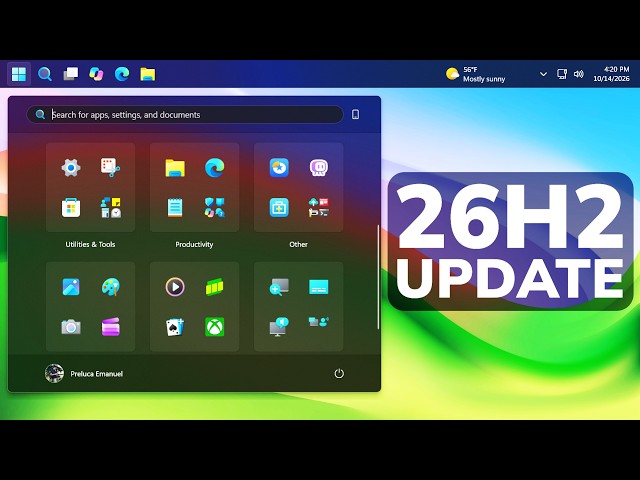 New Windows 11 26H2 October 2026 Update – New Features in the Main Release (KB5127648)