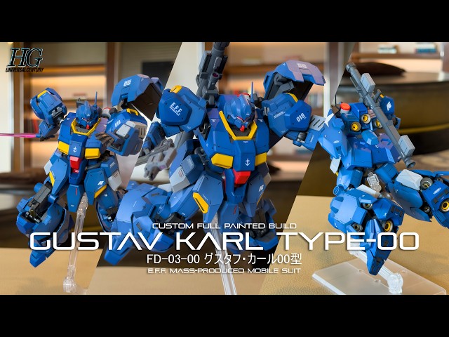 HG GUSTAV KARL TYPE-00 - Gunpla Custom Full Painted Build [Mobile Suit Gundam Hathaway]