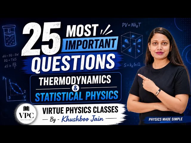 🎯 Top 25 Important Questions with Answers | B.Sc. Thermodynamics & Statistical Physics #physics