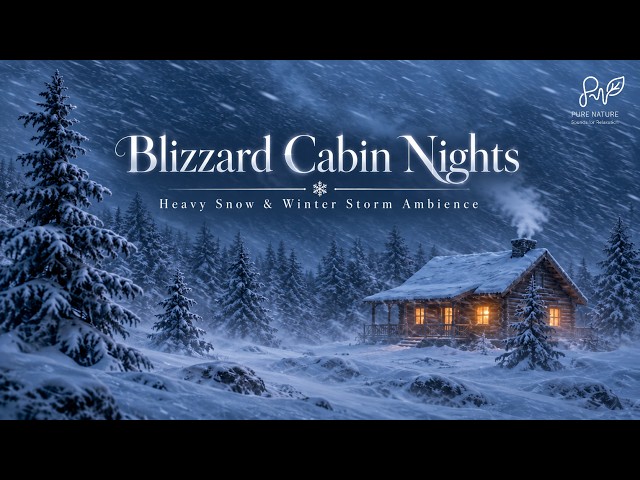 Snow Storm Cabin | Winter Ambience & Gentle Snow Sound