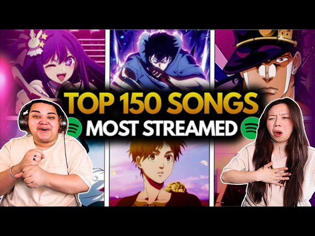 ANIME NOOBS React to TOP 150 ANIME SONGS🔥 *SPOTIFY VER.*