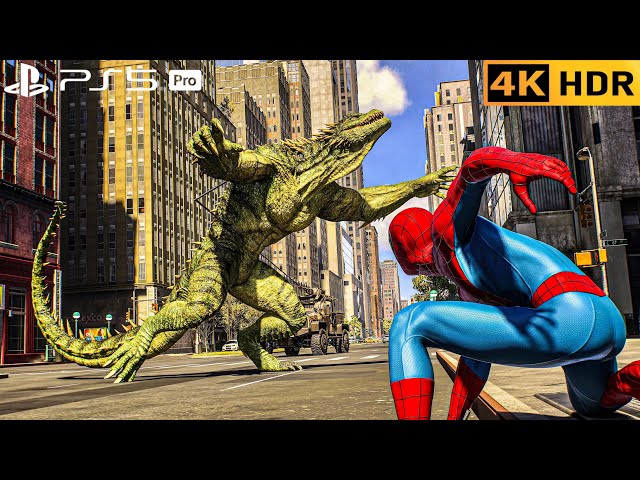 (PS5 PRO) Spiderman 2 Tom Holland Vs Lizard chase | 4K HDR |