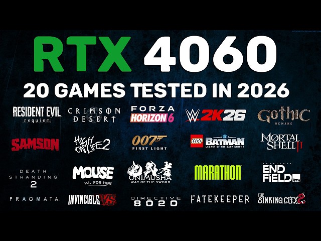 Nvidia RTX 4060 in 2026 - 20 Games Tested - 1080p - 1440p - DLSS 4 & FG OFF/ON