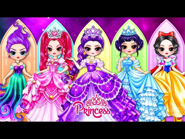 What If Huntrix Met Disney Princesses? Princess Glow Up! | DIY Fashion Paper Dolls