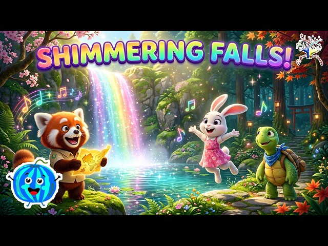 🌊✨ The Secret of Shimmering Falls | Magical Nature Walk | EduFam Kids TV ✨