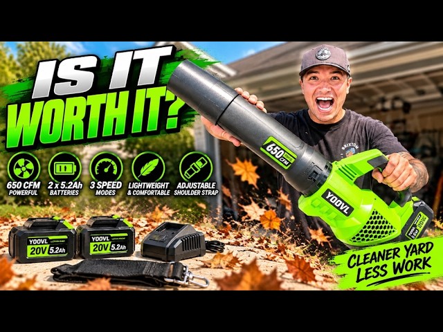 YOOVL 650 CFM Cordless Leaf Blower Review – Is It Worth It?