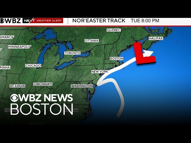 Latest nor'easter track and how it affects the Boston weather forecast this weekend