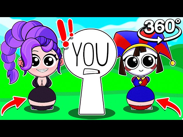 Sprunki PREGNANT LILY LOVEBRAIDS  And POMNI React In 360! | Poppy Playtime 5, Digital Circus