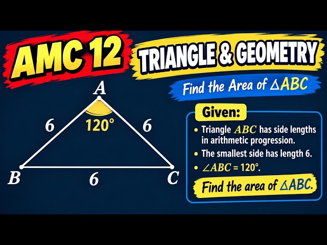 AMC 12B 2023 Problem 6. Arithmetic Sides - Trigonometric Geometry