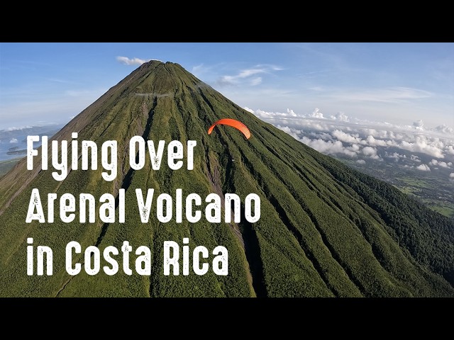 Cinematic Paramotor Video Over Arenal Volcano Costa Rica