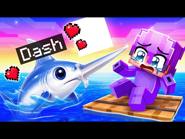I Pretended to be a BABY SWORDFISH on ONE RAFT!