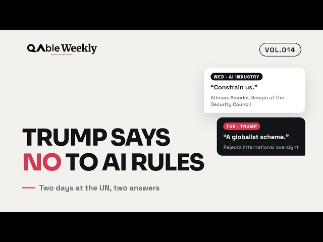 Two AI CEOs Asked the UN to Regulate Them. Their President Said No.