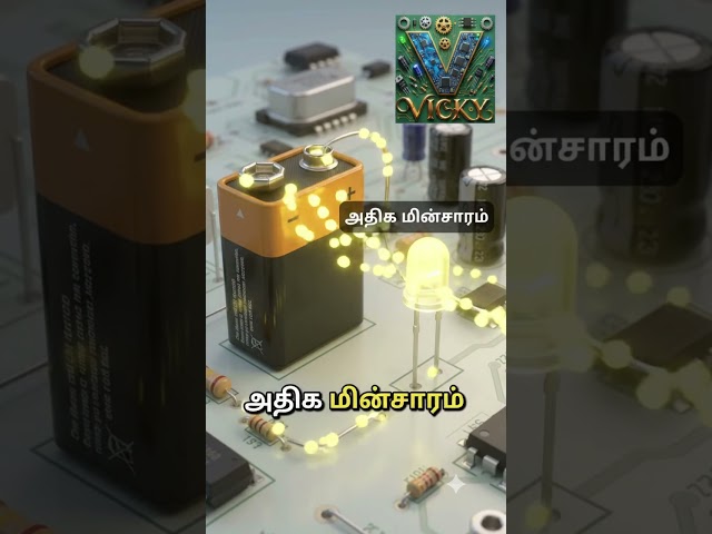 how the led and resistor works? #powerelectronics #educationalvideo #project #experiment #electronic