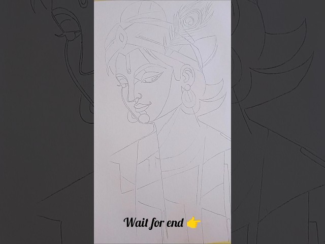Lord Krishna Drawing Step by Step 🎨 #shorts #youtubeshorts #krishna #trending #viral #drawing
