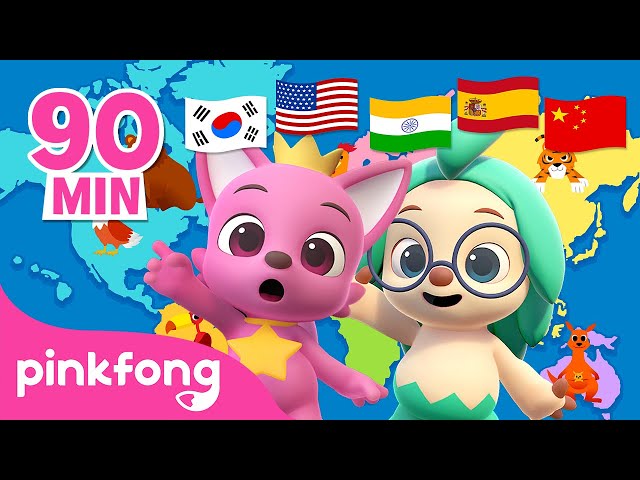 [ALL] 🌎 World Tour Series | Animation & Cartoon Compilation | Virtual Tour for kids | Pinkfong