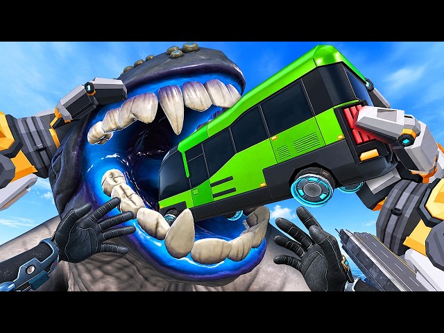 Force Feeding a Kaiju a BUS in Kaiju Battle Simulator VR
