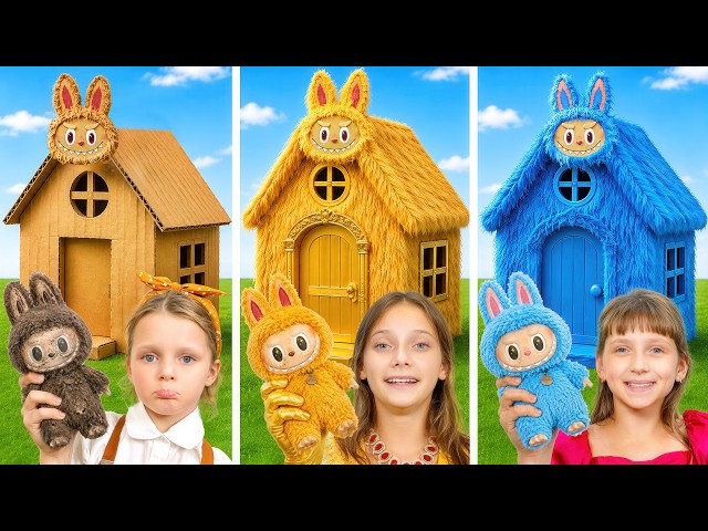 Three Colorful Labubu Playhouses! Who Will Win?