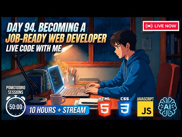 [10-9-26] Day-94(part-1): Deadline April 7 | Becoming a Job-Ready Web Developer🇧🇩 10 Hours Live Code