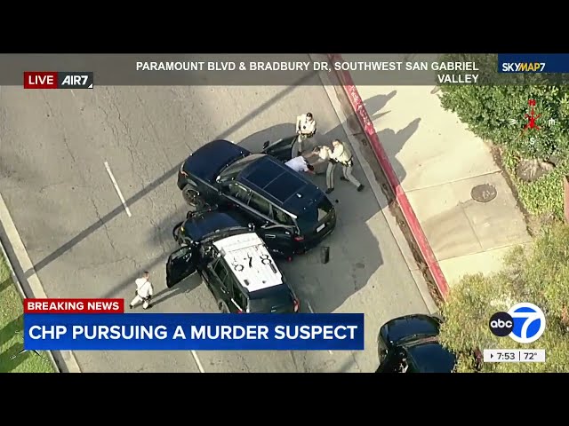 FULL CHASE: Reported murder suspect leads police on chase