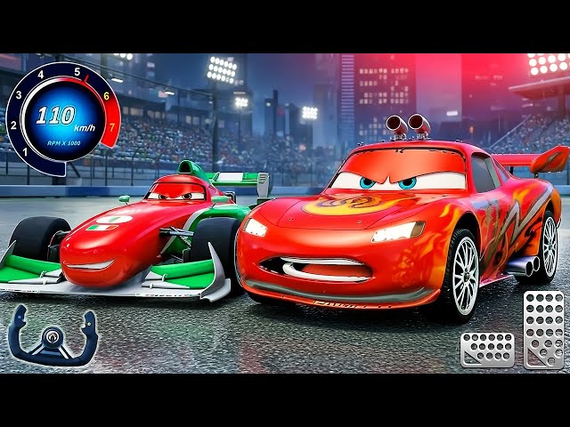 Holiday Lightning McQueen & Black McQueen Race - Cars 2: The Video Game
