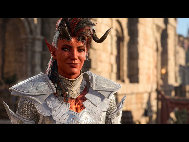 98. #baldursgate3 : Outside of Sorcerous Sundries, Karlach sees an old friend