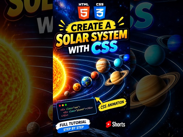 Create a Solar System with CSS 🌌 | HTML & CSS #coding