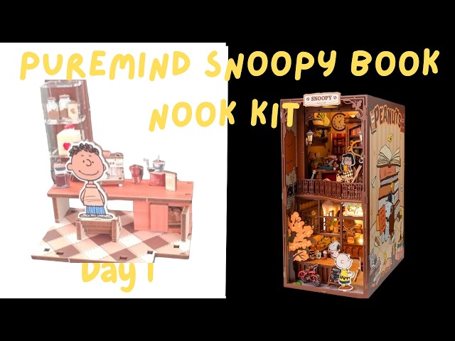 Day 1 - Puremind Snoopy Book Nook Kit Peanut 3D Wooden Puzzle Model