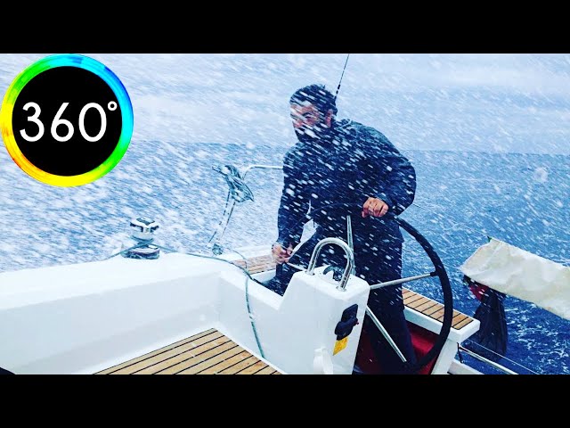 360° VR Yachting Lesson Beneteau Oceanis 38 Romania Limanu Seasick Black Sea Tour Virtual Sailing 4K