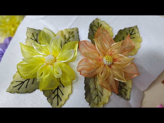 # 365 BEAUTIFUL SPIKED FLOWER (DIY FABRIC FLOWERS/HOW TO MAKE FLOWERS/RIBBON FLOWERS)
