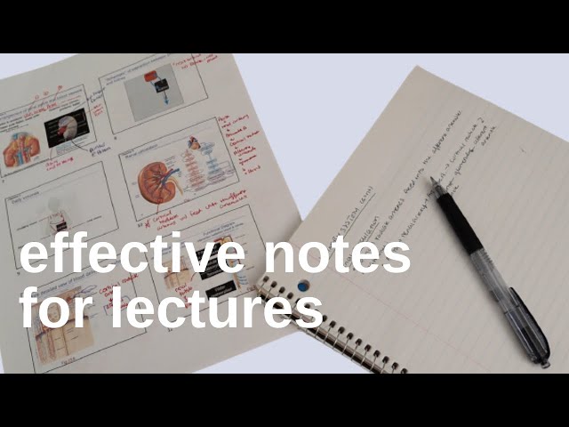 Effective Note Taking Tips (BEFORE, DURING, AFTER LECTURES)