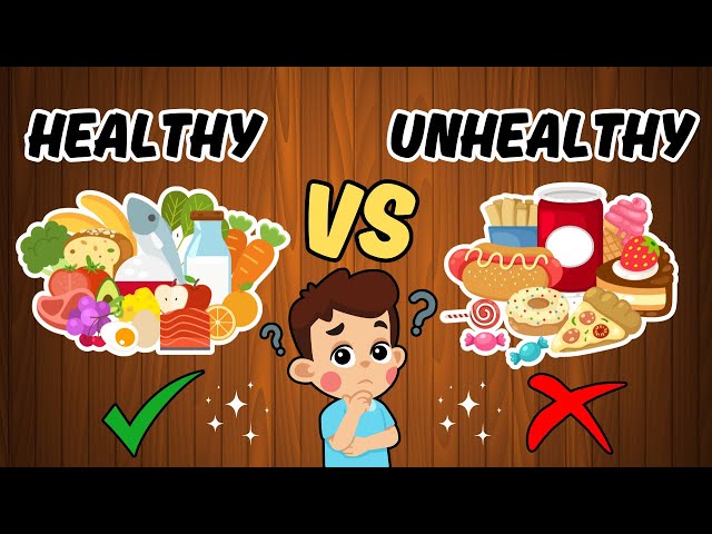 Healthy and Unhealthy Foods for Kids | Fun Learning with Examples!