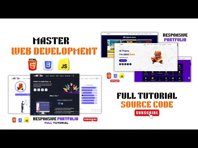 Master Frontend Web Development With 2 Real World Portfolios Using Html CSS JS Beginners to Advanced