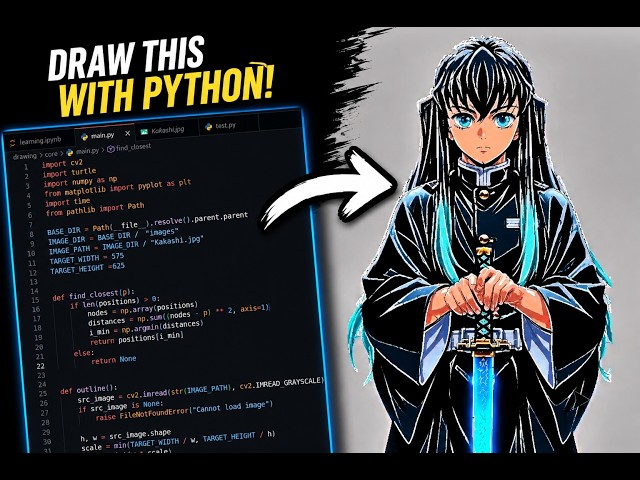 Is This The Easiest Way To Draw Muichiro Tokito? (Python Code)