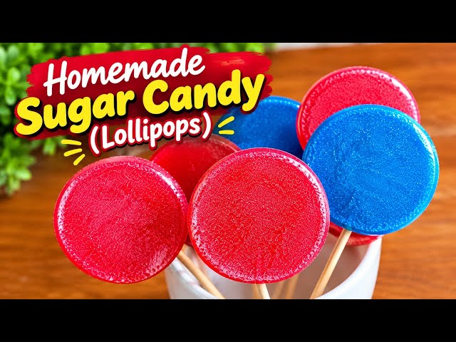 How to Make Colorful Hard Sugar Candy at Home | Homemade Lollipop Tutorial