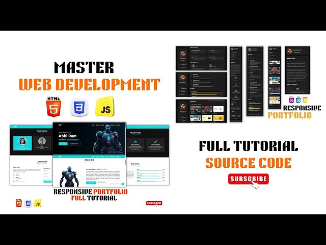 Master Frontend Web Development With 2 Real World Portfolios using html css js Beginners to Advanced