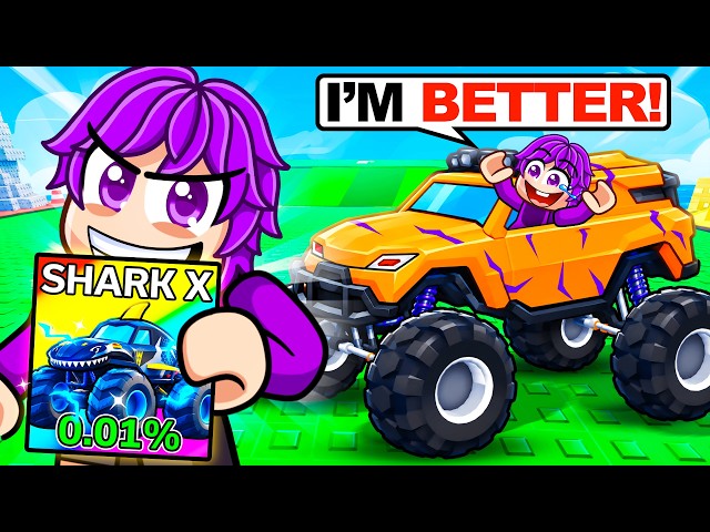 I Pretended to be a NOOB, then Used 0.1% SHARK X MONSTER TRUCK In Roblox!